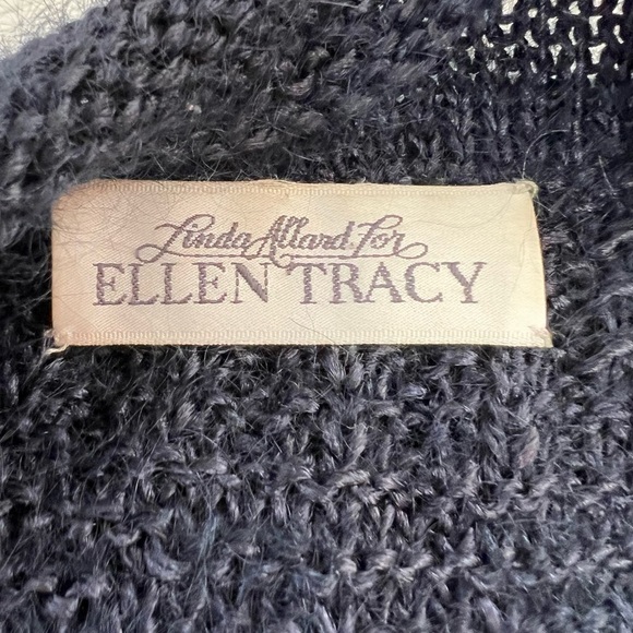 Vintage Ellen Tracy for Linda Allard Mohair Blend Cable Knit Sweater Vest Sz. S - Picture 8 of 12
